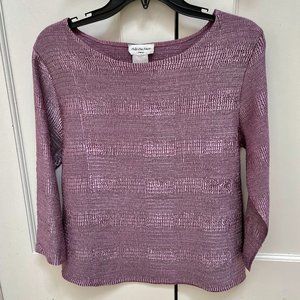 Pile Ou Face Paris Dusty Rose/Mauve Crinkle Shirt